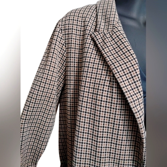 H&M | Stylish Collegiate Women's Houndstooth Oversized Blazer | Size Medium - Picture 3 of 8